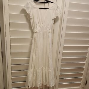 Free People Elegant White Maxi Dress M/L